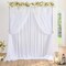 10x10 Ft White Backdrop Curtain – Soft Wrinkle-Free Fabric Photography Background, 2 Panels for Wedding, Party & Event Decoration
